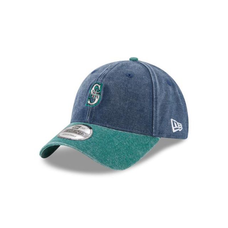 MLB Seattle Mariners Rugged Canvas 9Twenty Adjustable (UHG0885) - Blue New Era Caps